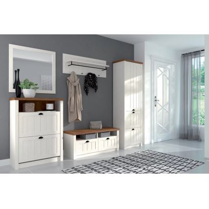 Zidna vešalica LEMAS 40x109 cm bela