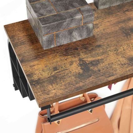 Zidna vešalica sa policom NATE, braon/crna