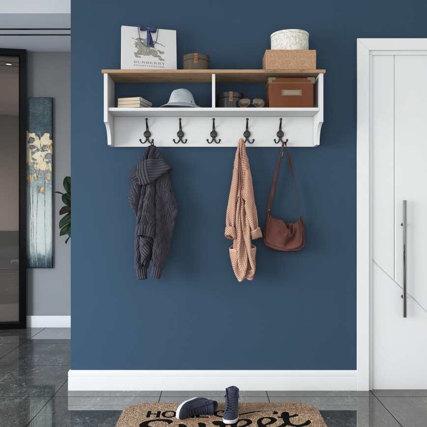 Zidna vješalica RANI 120x37,2 cm bela/bež