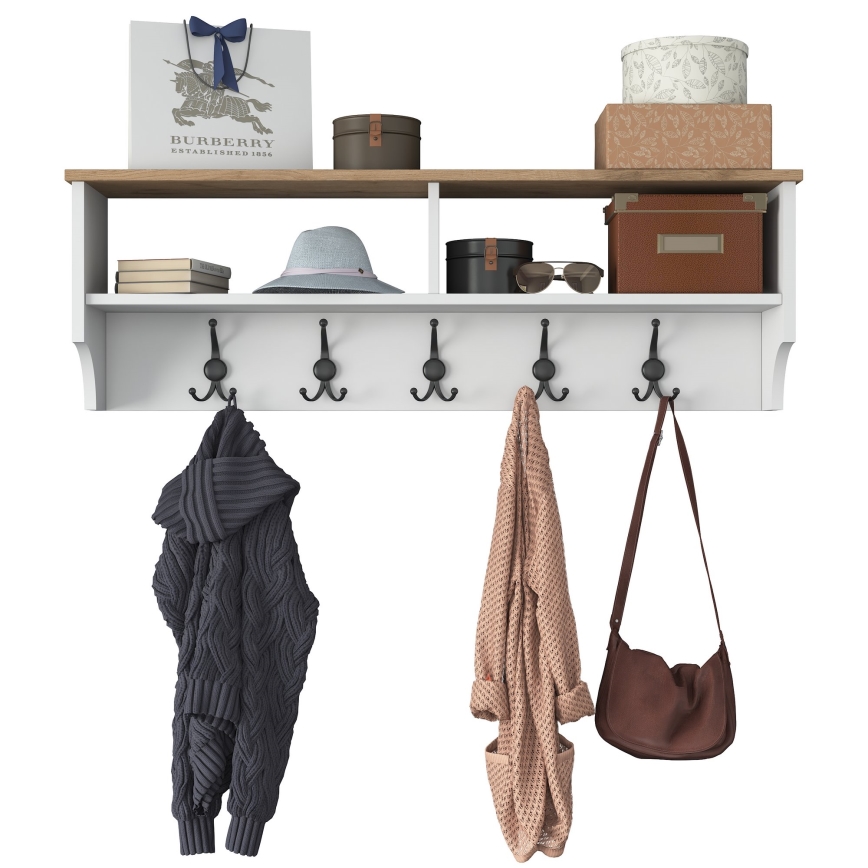 Zidna vješalica RANI 120x37,2 cm bela/bež