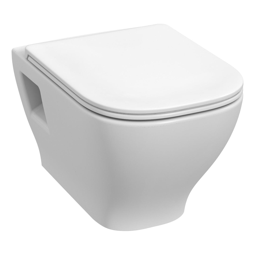 Zidna WC školjka DEEP + WC daska DEEP prigušiva + taster DUAL za ispiranje + podžbukni modul + izolaciona podloga
