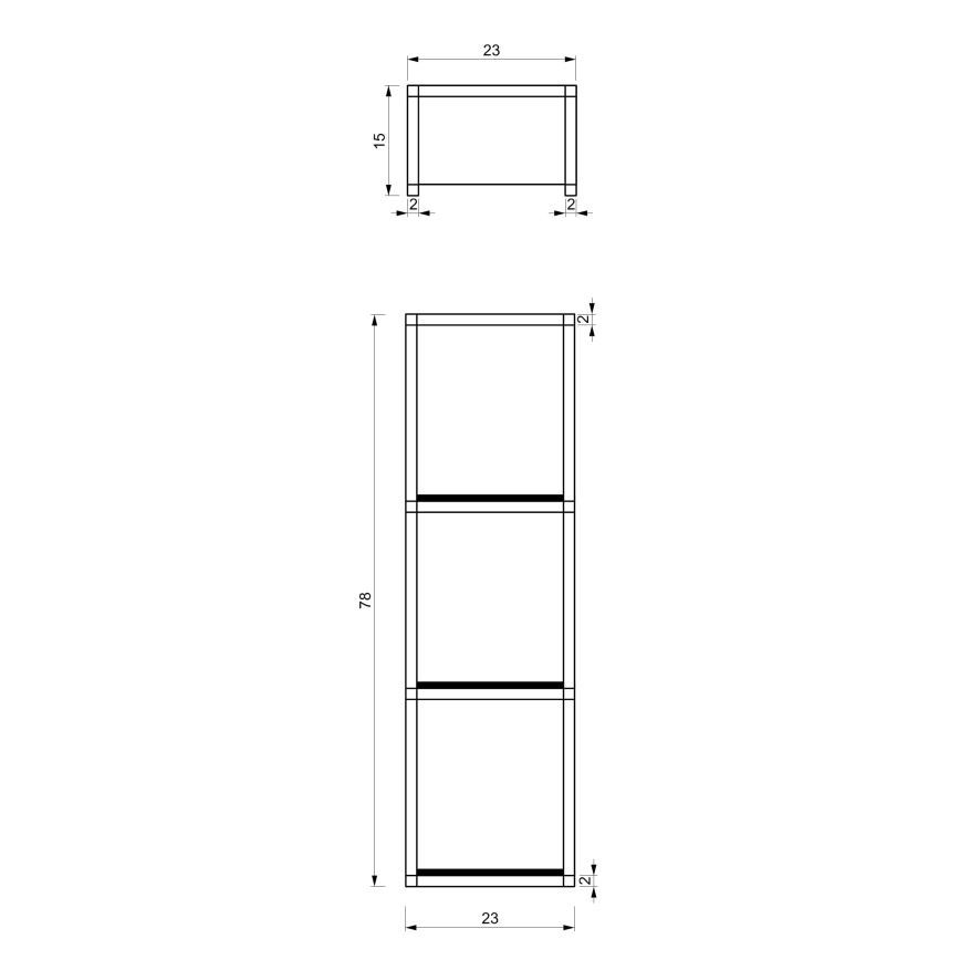 Zidni držač peškira 78x23 cm, beo