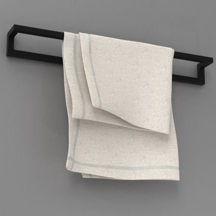Zidni držač za peškire 7x60 cm, crni