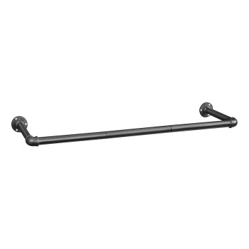 Zidni držač za vešalice LINEA 92x7x30 cm crni