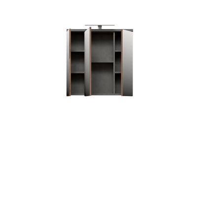 Zidni kupatilski ormarić sa ogledalom VENOM antracit/braon