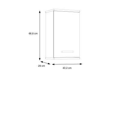 Zidni kupatilski ormarić VENOM, beli/sonoma hrast
