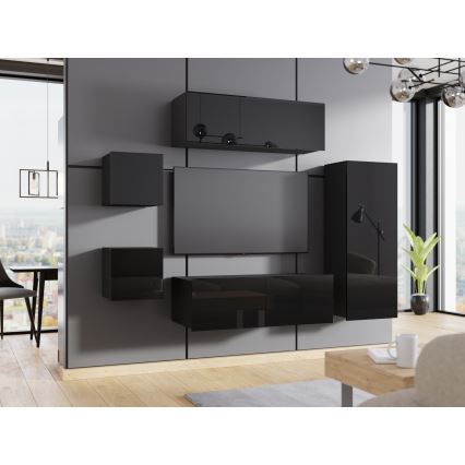 Zidni ormarić CALABRINI 34x105 cm crni