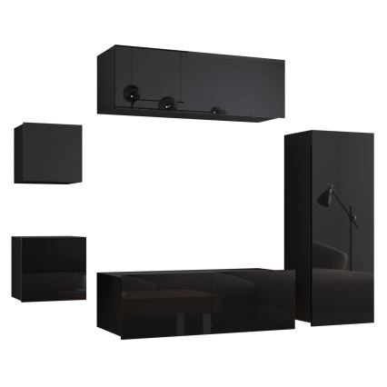 Zidni ormarić CALABRINI 34x105 cm crni