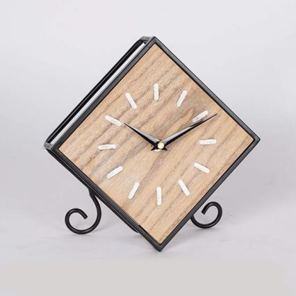 Zidni sat 1xAA 21,5x22 cm bež/crna