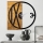Zidni sat 58x58 cm, 1xAA, drvo/metal