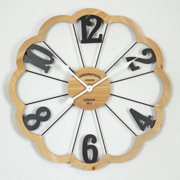 Zidni sat, napajanje 1x AA, prečnik 60 cm, bež/crna
