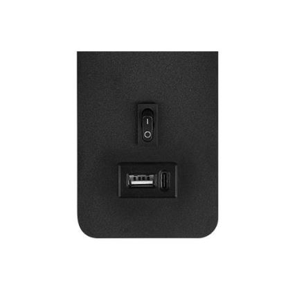 Zidni spot sa USB punjačem 1xG9/35W/230V crno/zlatno