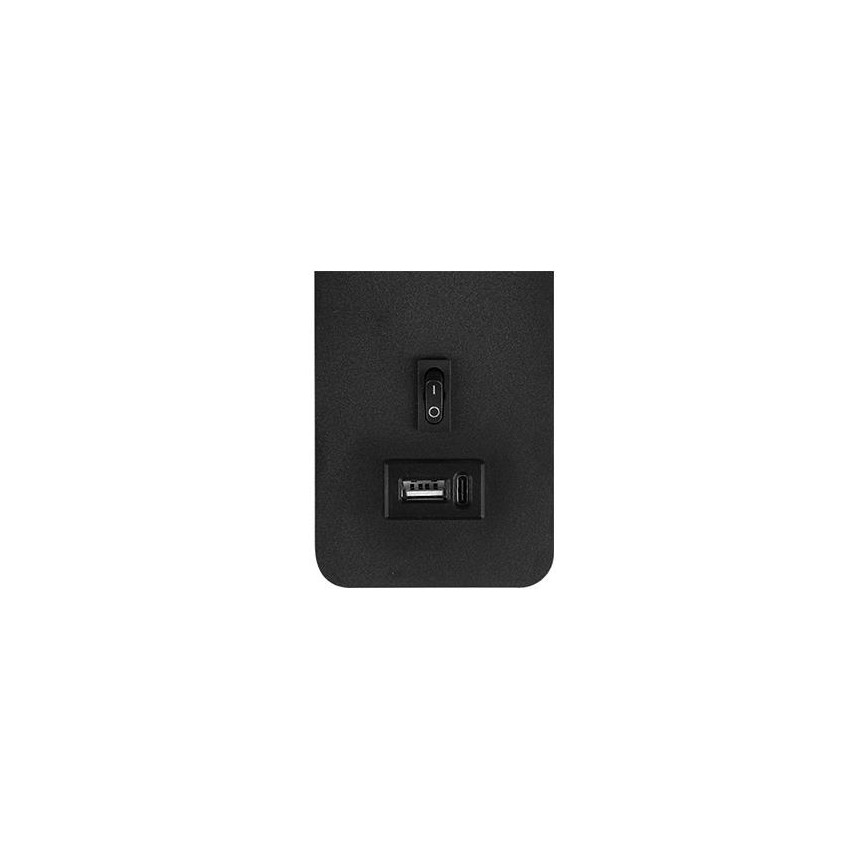 Zidni spot sa USB punjačem 1xG9/35W/230V crno/zlatno