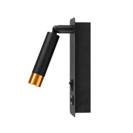 Zidni spot sa USB punjačem 1xG9/35W/230V crno/zlatno