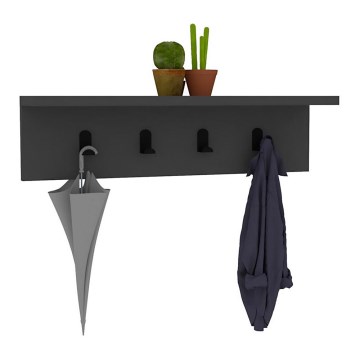 Zidni vešak AYLA 14x60 cm antracit