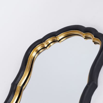 Zidno ogledalo 34,5x23,2 cm crno/zlatno