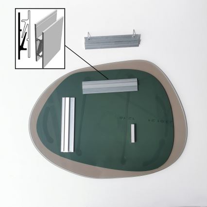 Zidno ogledalo AQUA 55x75 cm, bronzane boje