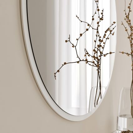 Zidno ogledalo AYNA 60 cm, belo