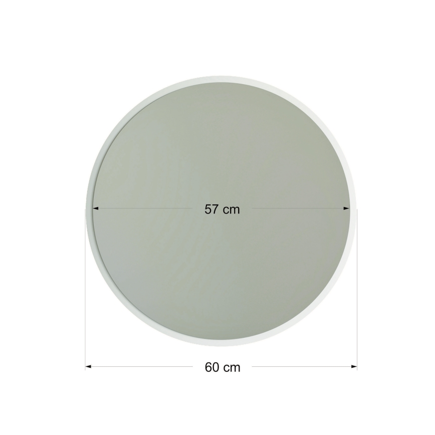 Zidno ogledalo AYNA 60 cm, belo
