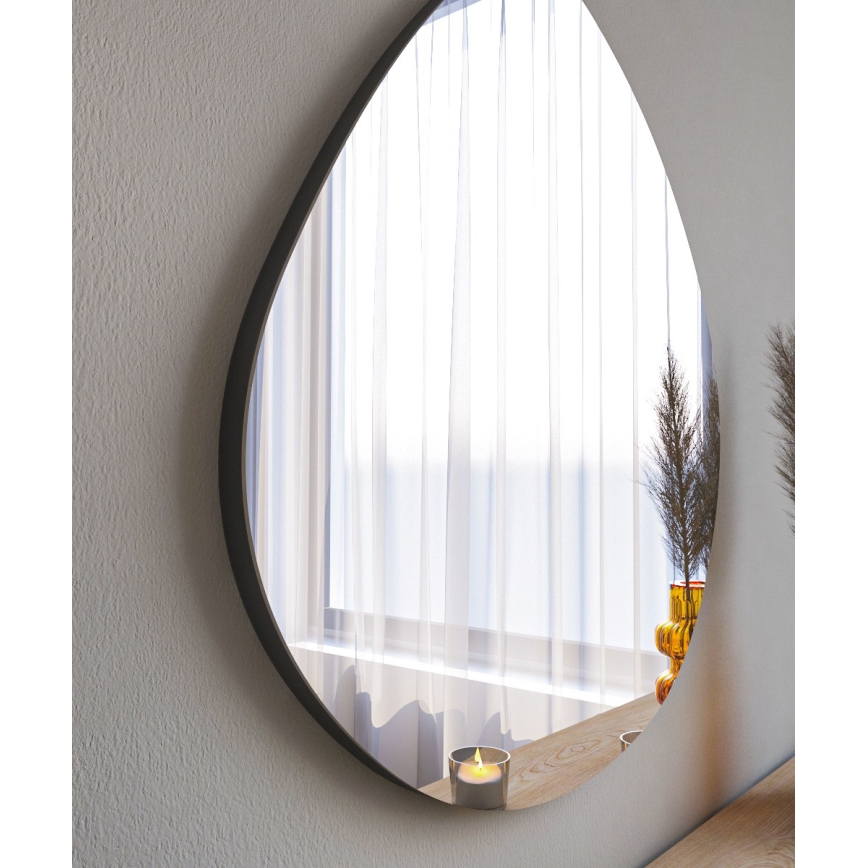 Zidno ogledalo BESSO 60x60 cm crno