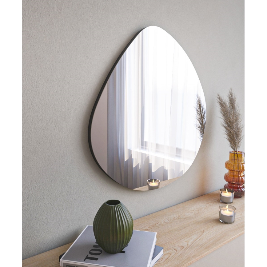 Zidno ogledalo BESSO 60x60 cm crno