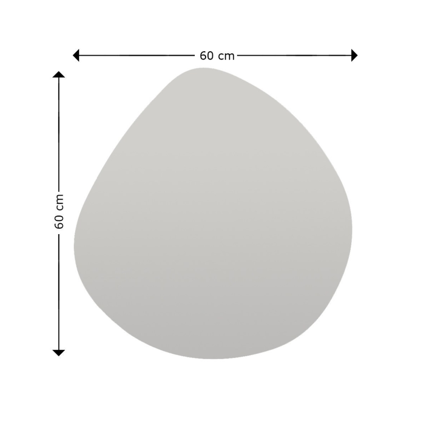 Zidno ogledalo BESSO 60x60 cm crno