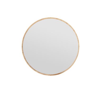 Zidno ogledalo OZZE prečnika 60 cm, braon