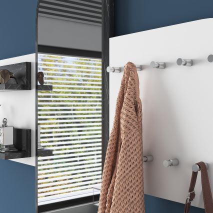 Zidno ogledalo RANI 125x120 cm belo/crno