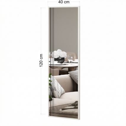 Zidno ogledalo TRIO 120x40 cm sjajni hrom