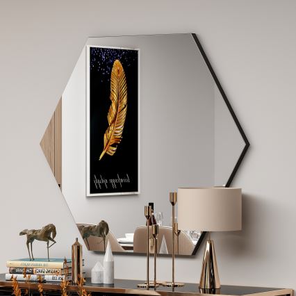 Zidno ogledalo ZEO 60x70 cm crno
