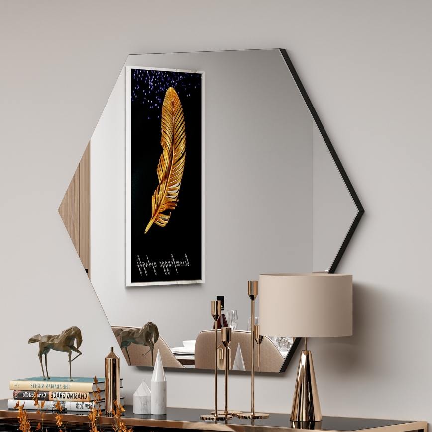 Zidno ogledalo ZEO 60x70 cm crno