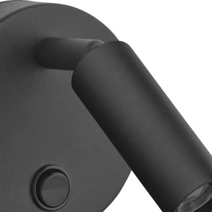 Zidno spot svetlo ENZO 1xG9/8W/230V crno