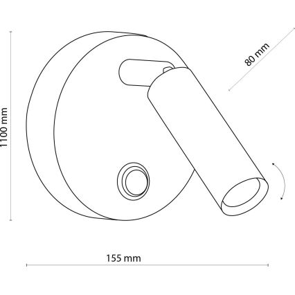 Zidno spot svetlo ENZO 1xG9/8W/230V zlatno
