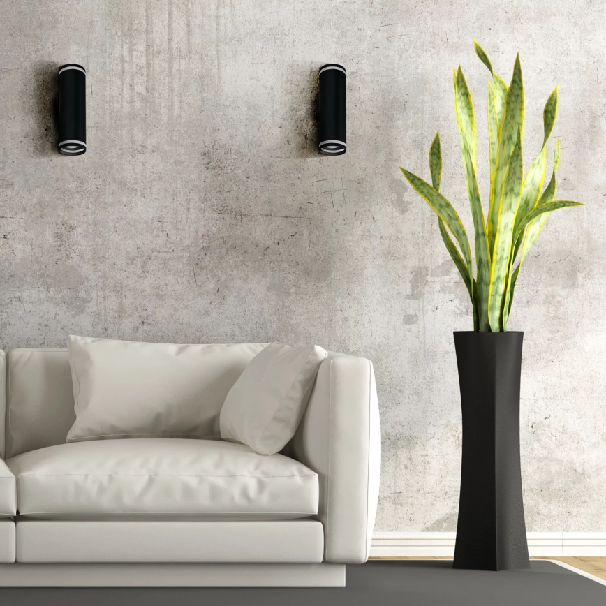 Zidno spot svetlo PARIS 2xGU10/10W/230V IP20 crno