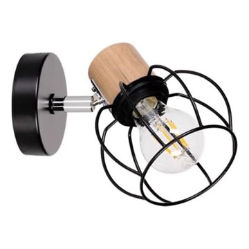 Zidno spot svetlo PHIPHI 1xE27/60W/230V hrast