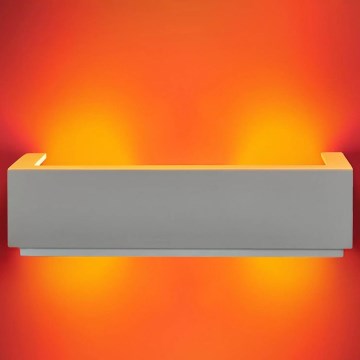 Zidno svetilo BRICK 2xE14/12W/230V gips/bela