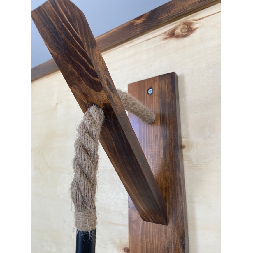 Zidno svetlo AHSAP 1xE27/40W/230V borovina/orah