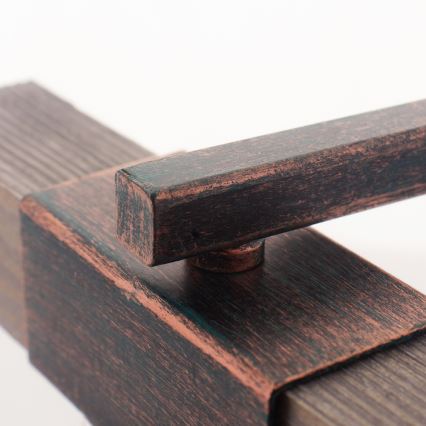 Zidno svetlo HAKON 1xE27/60W/230V borovina/patina