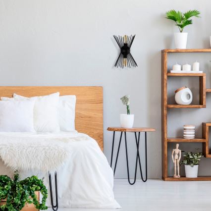 Zidno svetlo KIRPI 2xE27/40W/230V crno