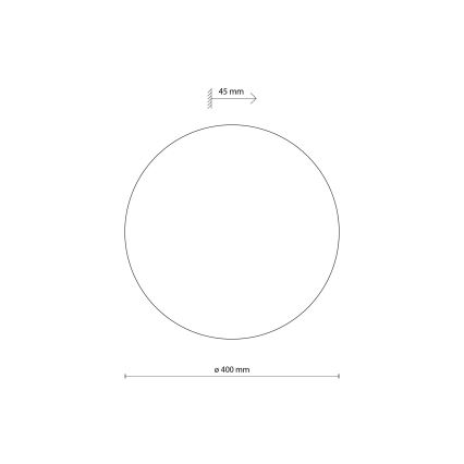 Zidno svetlo LUNA 4xG9/8W/230V prečnik 40 cm crno