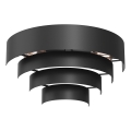 Zidno svetlo RINGS 2xE27/15W/230V crno