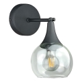 Zidno svetlo STAR 1xE27/60W/230V crna/prozirna
