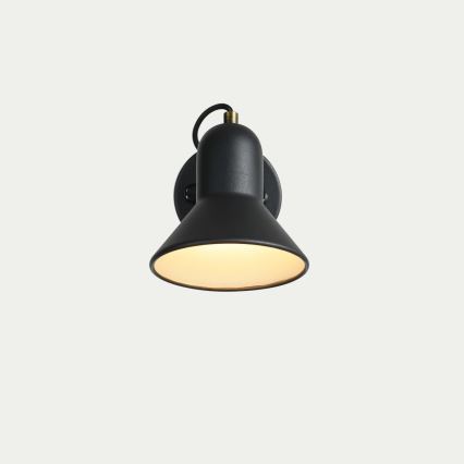 Zidno usmereno svetlo ASTAMA 1xE27/40W/230V crna/mesing