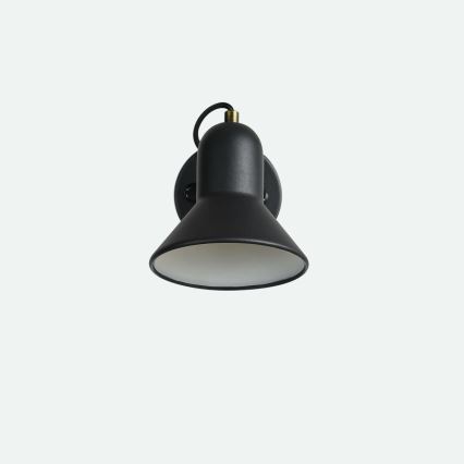 Zidno usmereno svetlo ASTAMA 1xE27/40W/230V crna/mesing