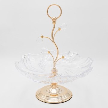 Zlatni dekorativni pladanj 33x38,5 cm