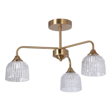 Zlatni luster na štapu 3xE14/60W/230V