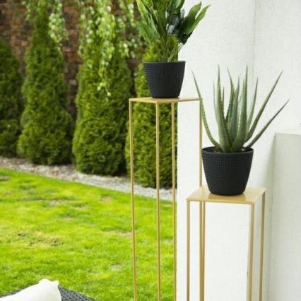 Zlatni stalak za cveće 100x24 cm