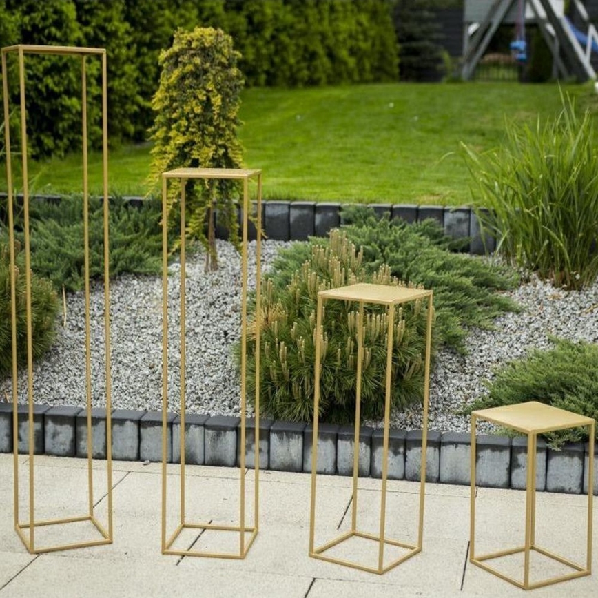 Zlatni stalak za cveće 100x24 cm