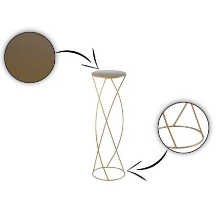 Zlatni stalak za cveće 70x22,5 cm