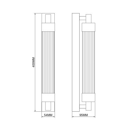 Zuma Line - LED zidna lampa LED/8W/230V crna